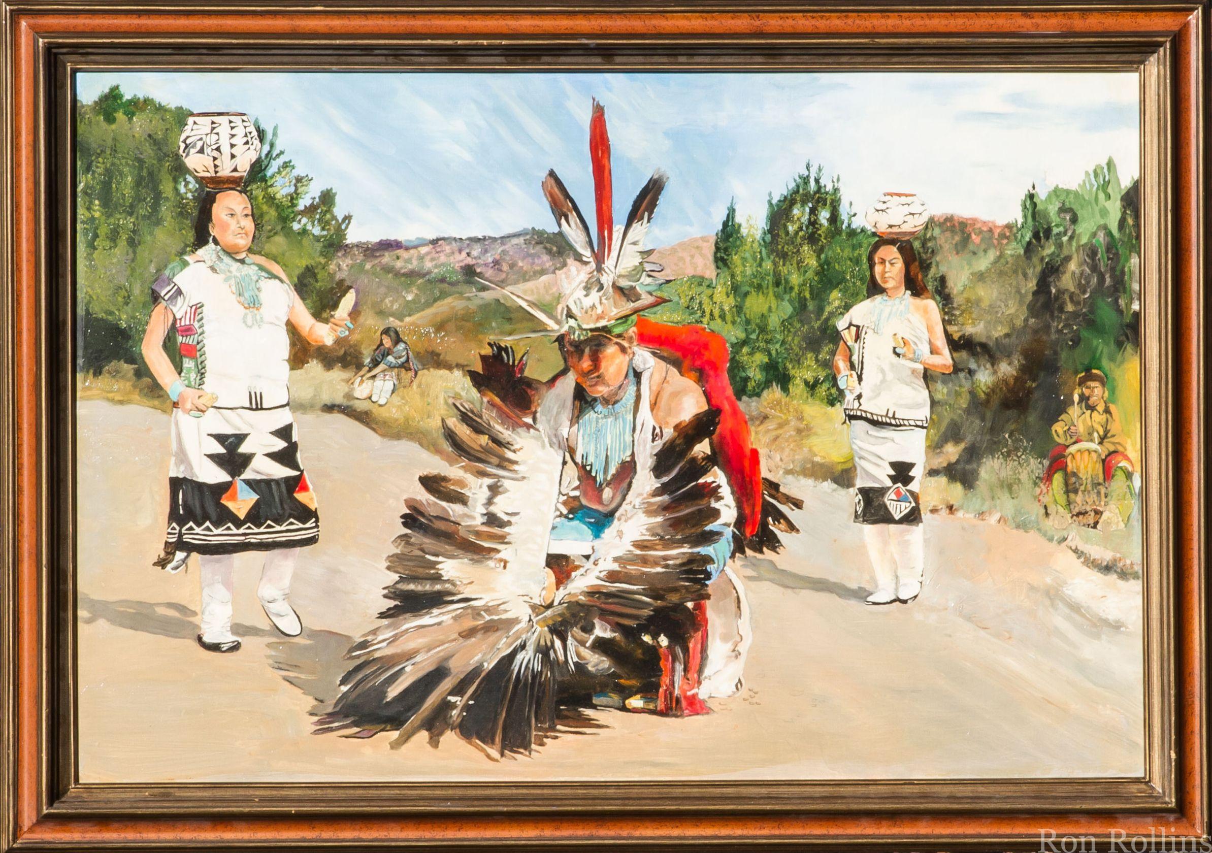 Eagle Dancer with Corn Maiden 24x36